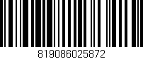 Código de barras (EAN, GTIN, SKU, ISBN): '819086025872'