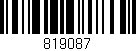 Código de barras (EAN, GTIN, SKU, ISBN): '819087'