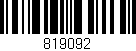 Código de barras (EAN, GTIN, SKU, ISBN): '819092'