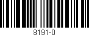 Código de barras (EAN, GTIN, SKU, ISBN): '8191-0'