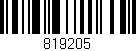 Código de barras (EAN, GTIN, SKU, ISBN): '819205'