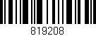 Código de barras (EAN, GTIN, SKU, ISBN): '819208'