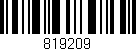 Código de barras (EAN, GTIN, SKU, ISBN): '819209'