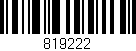 Código de barras (EAN, GTIN, SKU, ISBN): '819222'