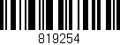 Código de barras (EAN, GTIN, SKU, ISBN): '819254'