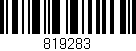 Código de barras (EAN, GTIN, SKU, ISBN): '819283'