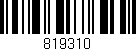 Código de barras (EAN, GTIN, SKU, ISBN): '819310'