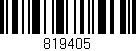 Código de barras (EAN, GTIN, SKU, ISBN): '819405'