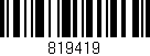 Código de barras (EAN, GTIN, SKU, ISBN): '819419'