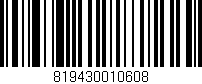 Código de barras (EAN, GTIN, SKU, ISBN): '819430010608'