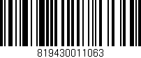 Código de barras (EAN, GTIN, SKU, ISBN): '819430011063'