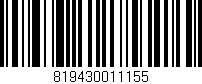 Código de barras (EAN, GTIN, SKU, ISBN): '819430011155'