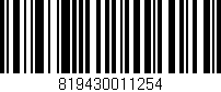 Código de barras (EAN, GTIN, SKU, ISBN): '819430011254'