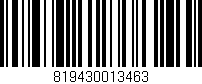 Código de barras (EAN, GTIN, SKU, ISBN): '819430013463'