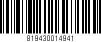 Código de barras (EAN, GTIN, SKU, ISBN): '819430014941'