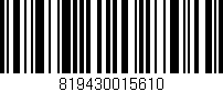 Código de barras (EAN, GTIN, SKU, ISBN): '819430015610'