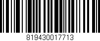 Código de barras (EAN, GTIN, SKU, ISBN): '819430017713'
