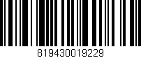Código de barras (EAN, GTIN, SKU, ISBN): '819430019229'