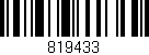 Código de barras (EAN, GTIN, SKU, ISBN): '819433'