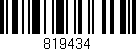 Código de barras (EAN, GTIN, SKU, ISBN): '819434'