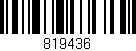 Código de barras (EAN, GTIN, SKU, ISBN): '819436'