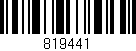 Código de barras (EAN, GTIN, SKU, ISBN): '819441'