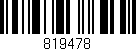 Código de barras (EAN, GTIN, SKU, ISBN): '819478'