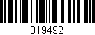 Código de barras (EAN, GTIN, SKU, ISBN): '819492'