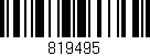 Código de barras (EAN, GTIN, SKU, ISBN): '819495'