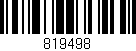 Código de barras (EAN, GTIN, SKU, ISBN): '819498'