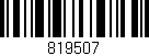 Código de barras (EAN, GTIN, SKU, ISBN): '819507'