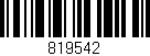 Código de barras (EAN, GTIN, SKU, ISBN): '819542'