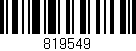 Código de barras (EAN, GTIN, SKU, ISBN): '819549'