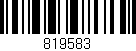 Código de barras (EAN, GTIN, SKU, ISBN): '819583'