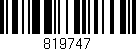 Código de barras (EAN, GTIN, SKU, ISBN): '819747'