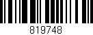 Código de barras (EAN, GTIN, SKU, ISBN): '819748'
