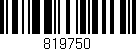 Código de barras (EAN, GTIN, SKU, ISBN): '819750'