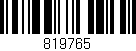 Código de barras (EAN, GTIN, SKU, ISBN): '819765'