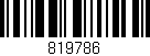 Código de barras (EAN, GTIN, SKU, ISBN): '819786'