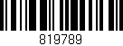 Código de barras (EAN, GTIN, SKU, ISBN): '819789'