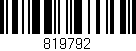 Código de barras (EAN, GTIN, SKU, ISBN): '819792'