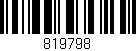Código de barras (EAN, GTIN, SKU, ISBN): '819798'