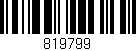 Código de barras (EAN, GTIN, SKU, ISBN): '819799'