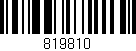 Código de barras (EAN, GTIN, SKU, ISBN): '819810'