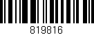 Código de barras (EAN, GTIN, SKU, ISBN): '819816'