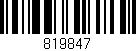 Código de barras (EAN, GTIN, SKU, ISBN): '819847'
