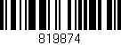 Código de barras (EAN, GTIN, SKU, ISBN): '819874'
