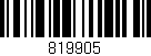 Código de barras (EAN, GTIN, SKU, ISBN): '819905'