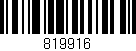 Código de barras (EAN, GTIN, SKU, ISBN): '819916'
