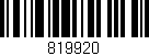 Código de barras (EAN, GTIN, SKU, ISBN): '819920'